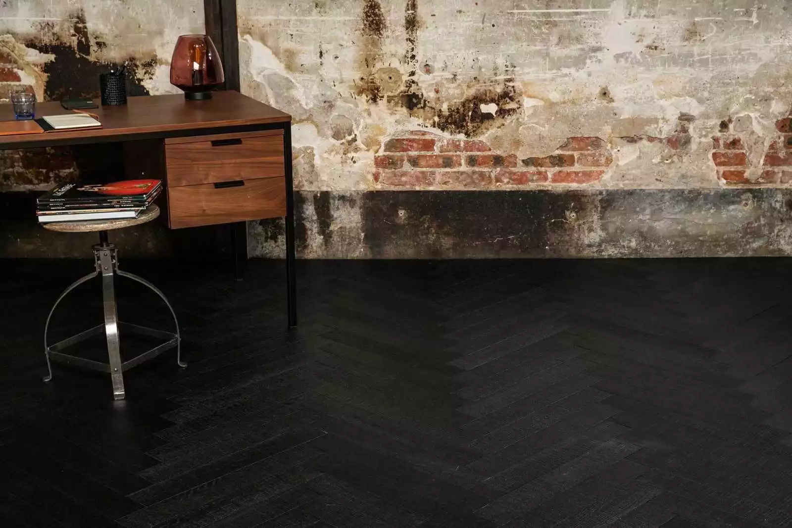 Parquet contrecollé chêne Baton Rompu Noir Intense, parquet pas cher