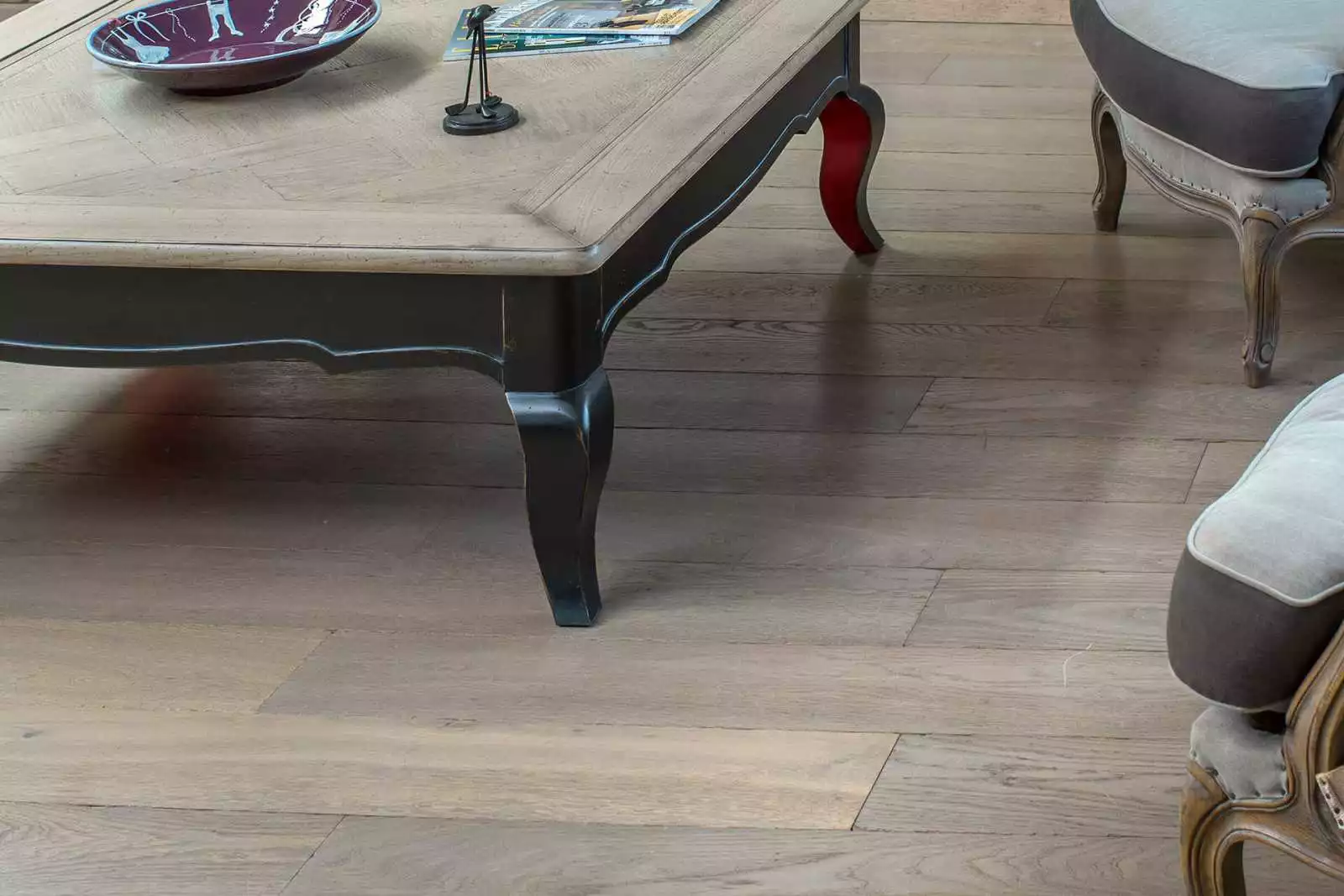 Parquet massif chêne de l'est GRIS CLAIR - PA18, parquet massif pas cher