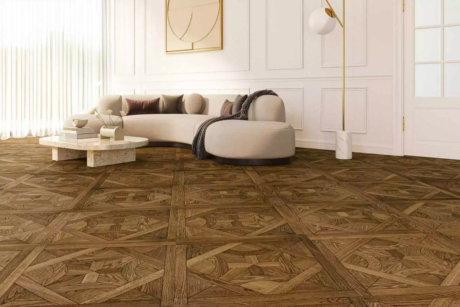 parquet contrecollé Dalles SAINT FARGEAU PREMIUM FUME HUILE