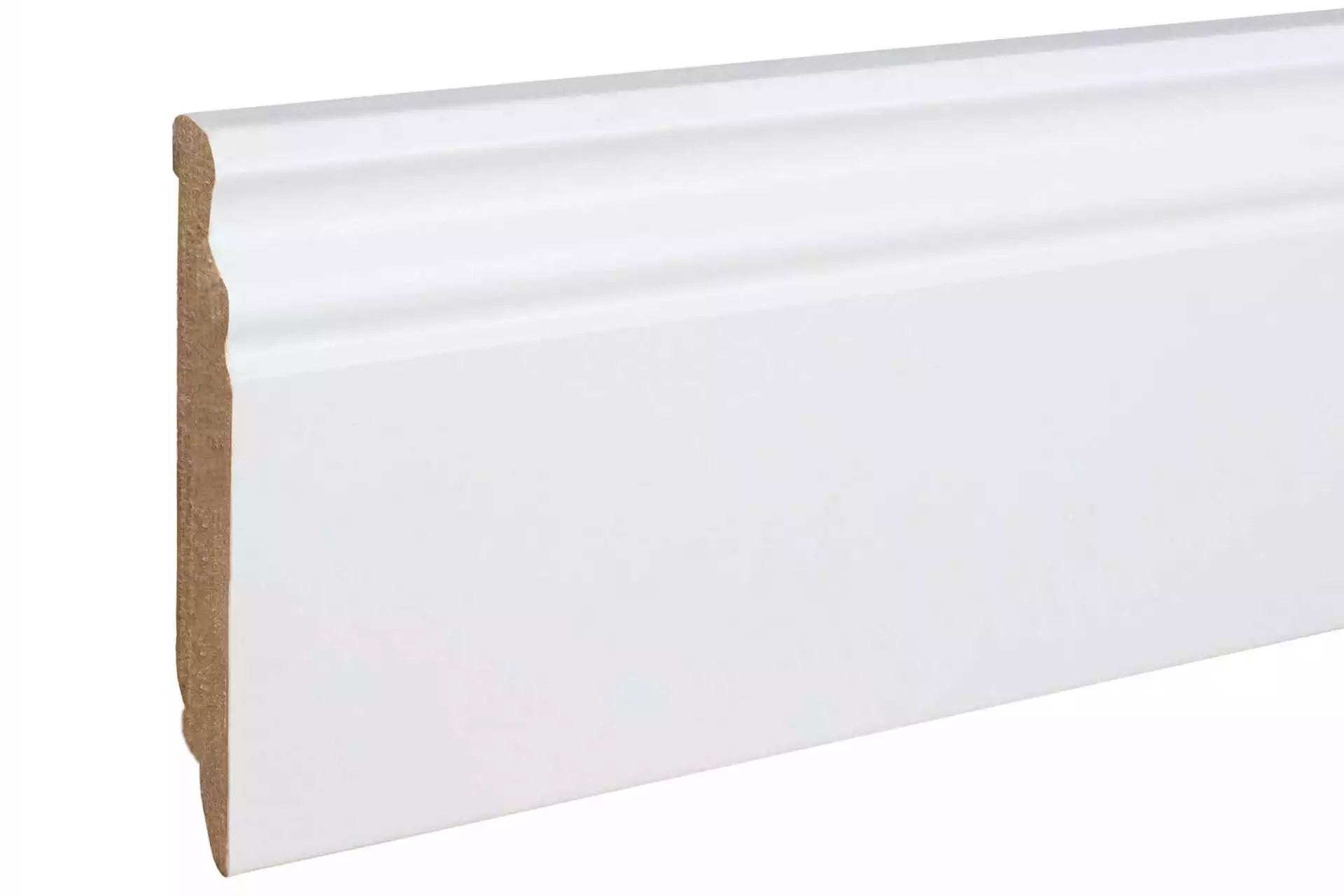 WHITE MOULDED MDF SKIRTING - 13cm - Image 0