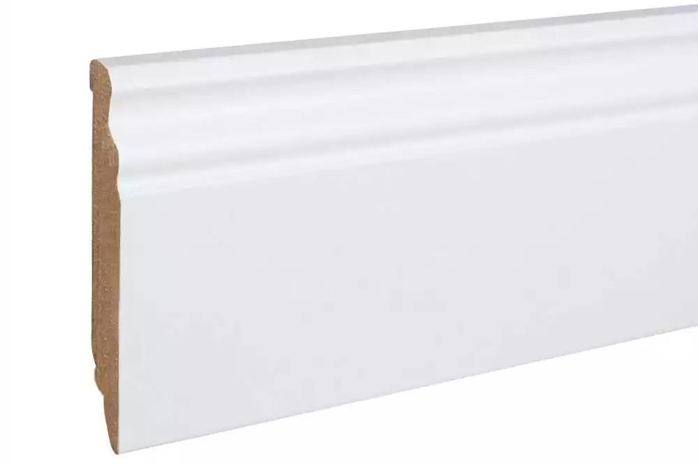 WHITE MOULDED MDF SKIRTING - 13cm