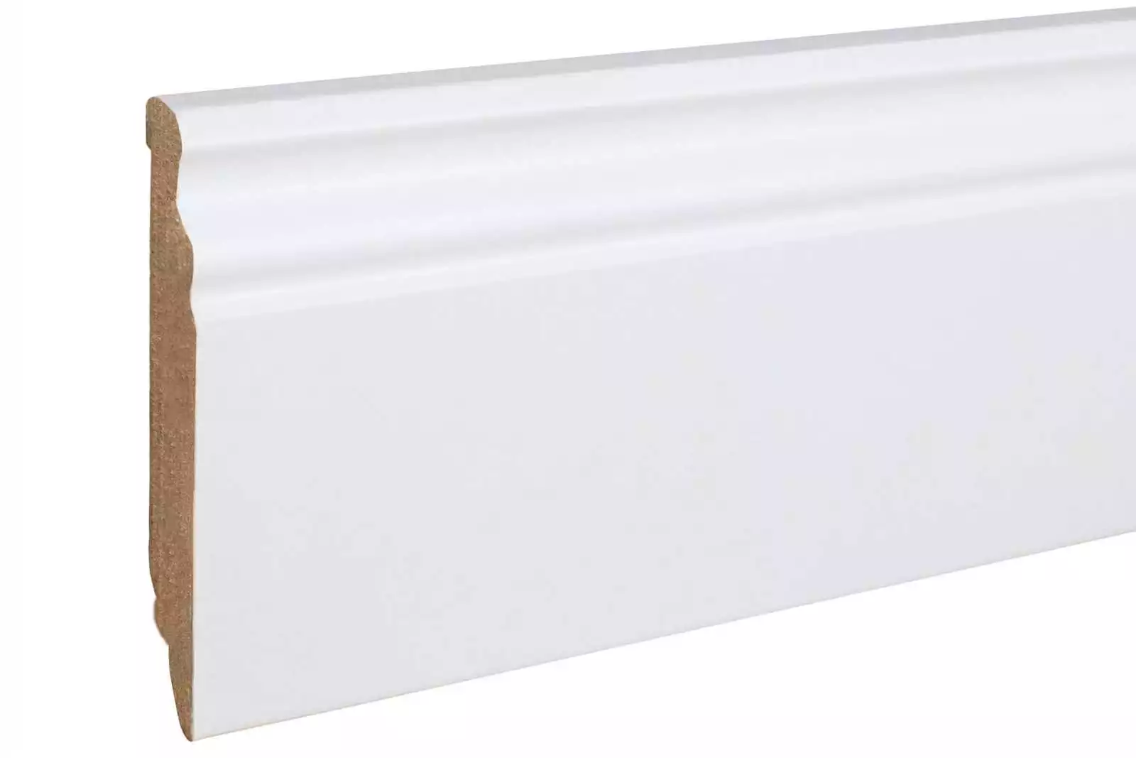 WHITE MOULDED MDF SKIRTING - 13cm