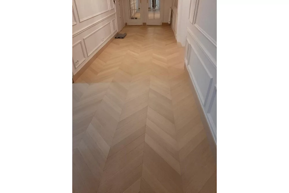 Parquet contrecollé chêne Point De Hongrie Nobless Vernis invisible, parquet contrecollé pas cher