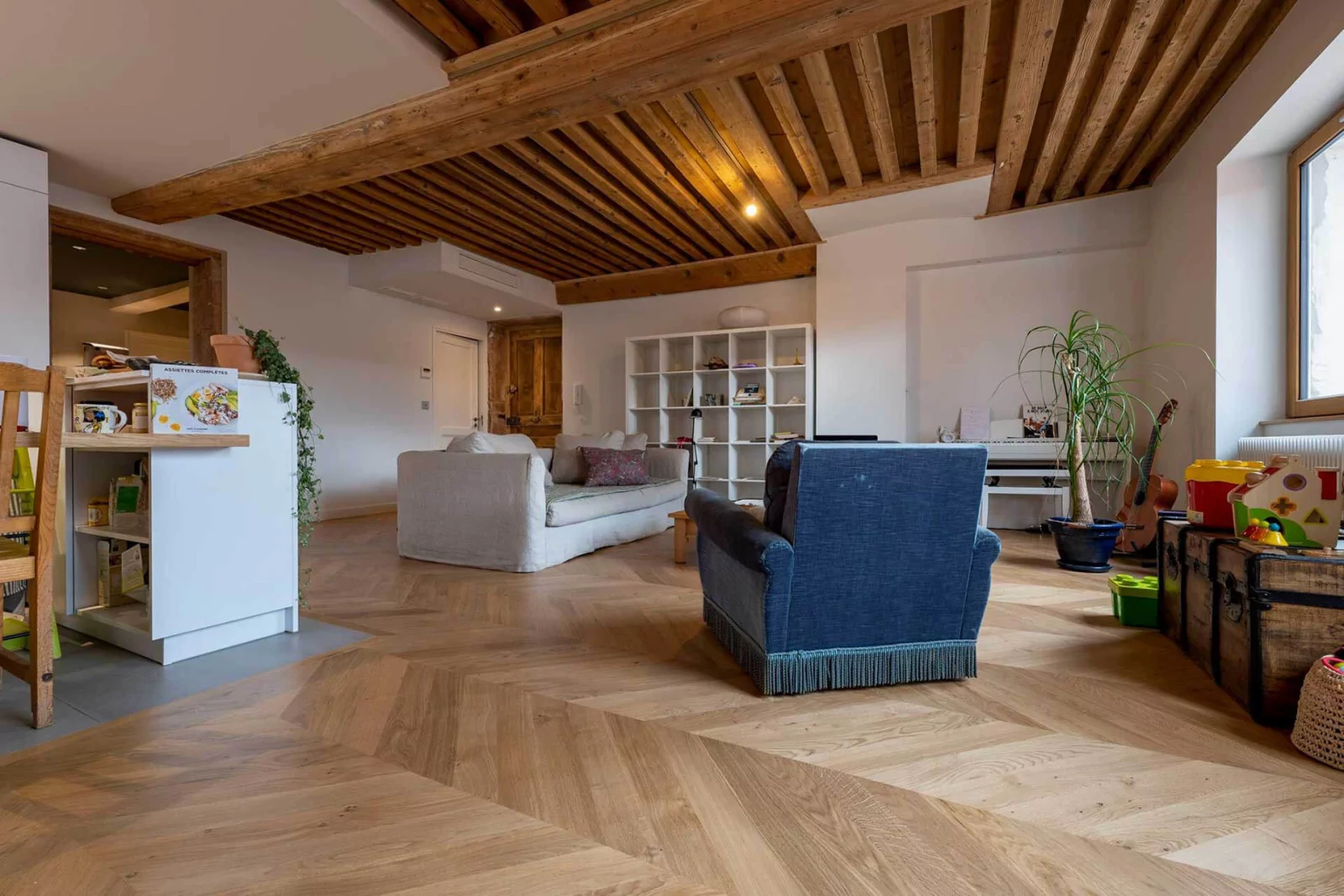 Parquet contrecollé chêne Point De Hongrie Nobless Vernis invisible, parquet contrecollé pas cher