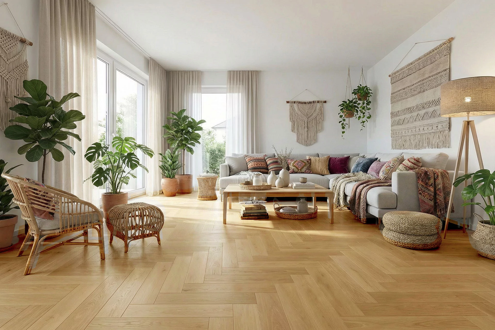 VARNISHED NATURAL HERRINGBONE - Image 0