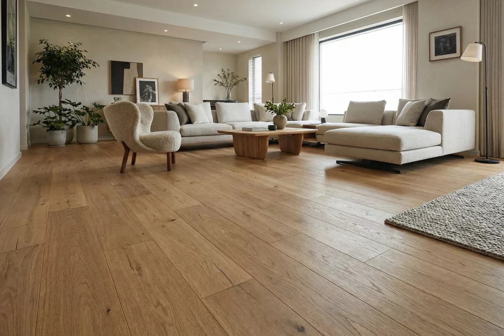 Parquet contrecollé chêne BOHÈME NATUR' XL VERNIS, parquet pas cher