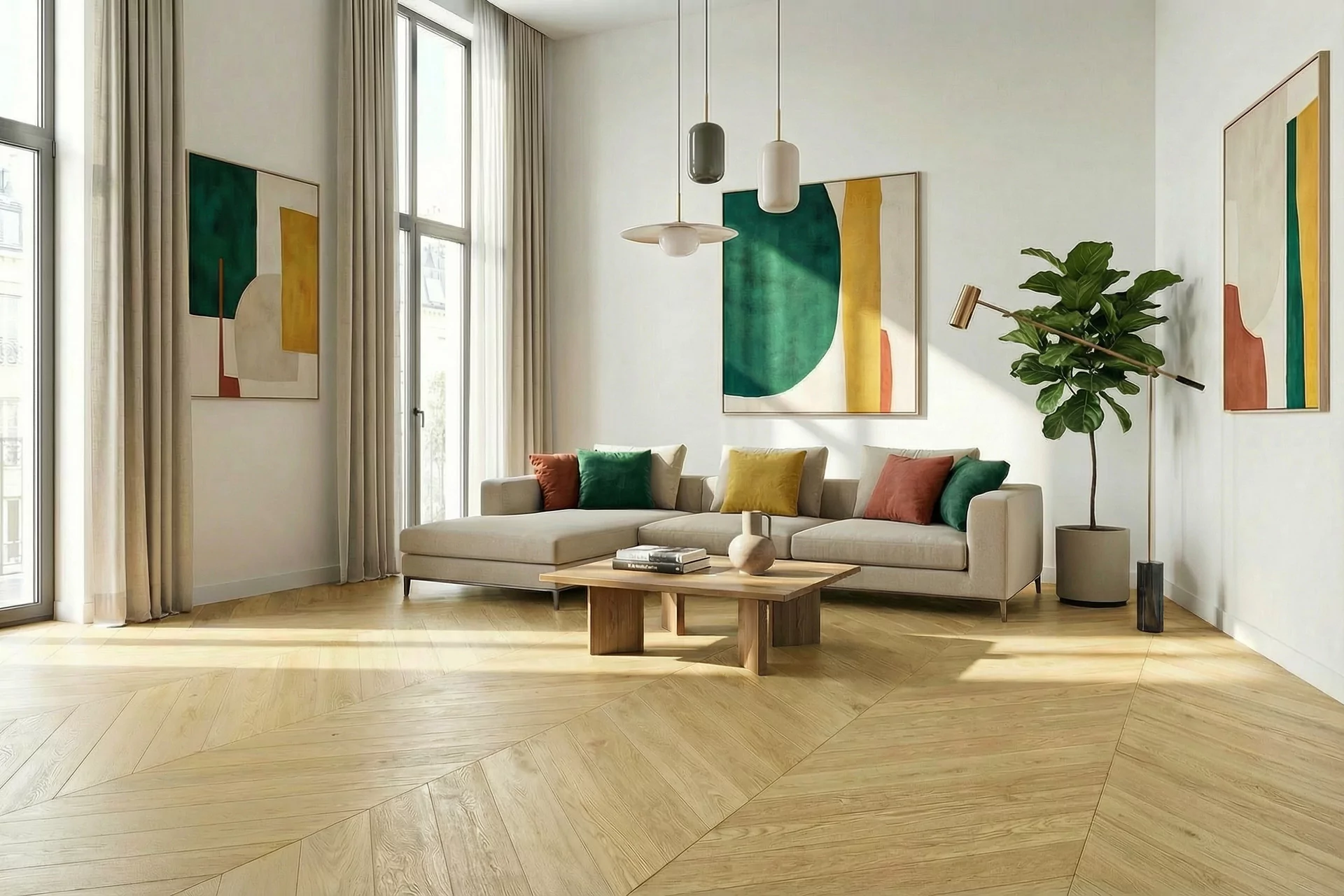 Point De Hongrie oversize Selection natur - Image 0