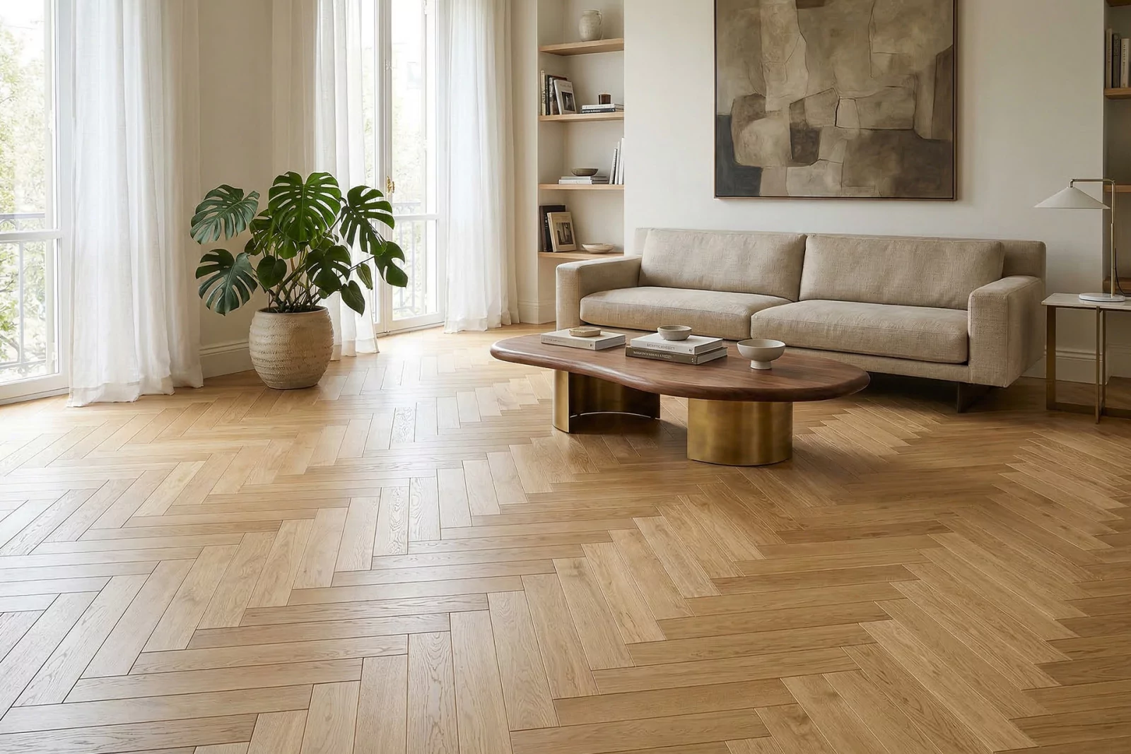 Parquet contrecollé chêne INVISIBLE, parquet pas cher